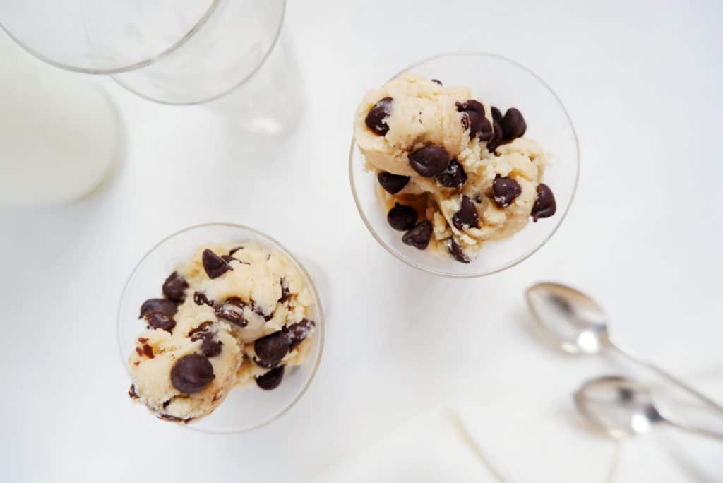 edible chocolate chip cookie dough for two
