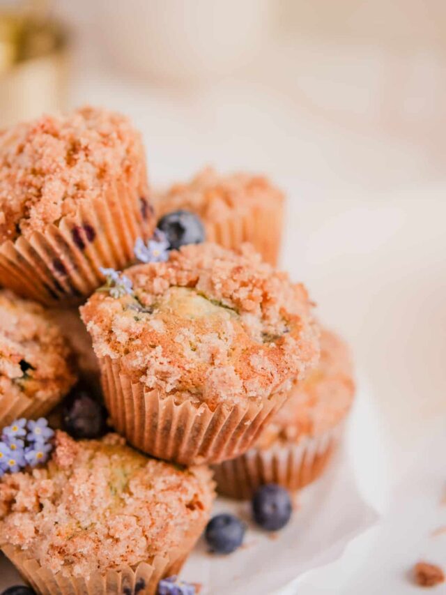 Blueberry Muffins with Sour Cream Recipe MINT + MALLOW Kitchen