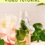 Mint Simple Syrup Pinterest pin.
