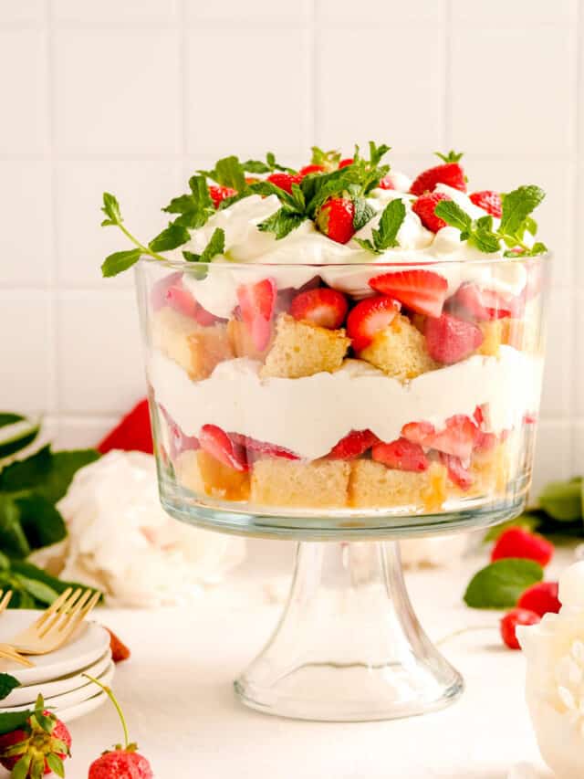 Fresh Mint Strawberry Trifle
