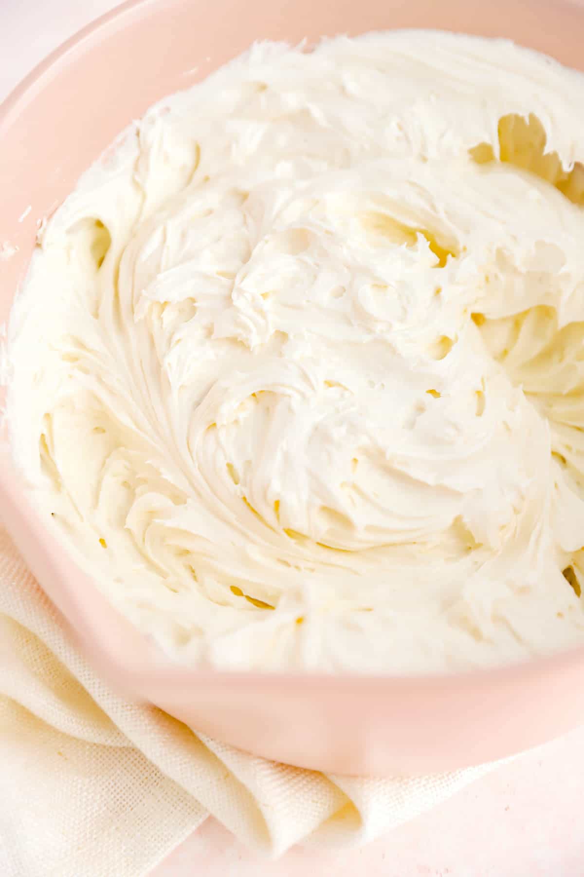 Whipped Cream Cheese Frosting (without heavy cream!) - Mint + Mallow