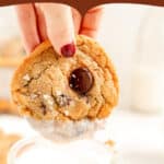 chewy salted chocolate chip cookies pinterest pin