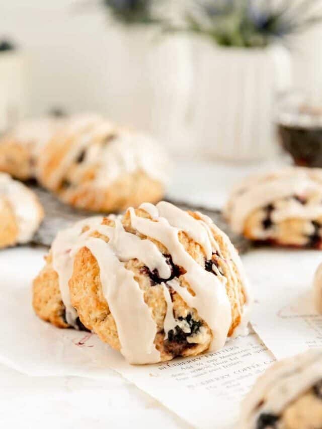 Maple Blueberry Drop Scones