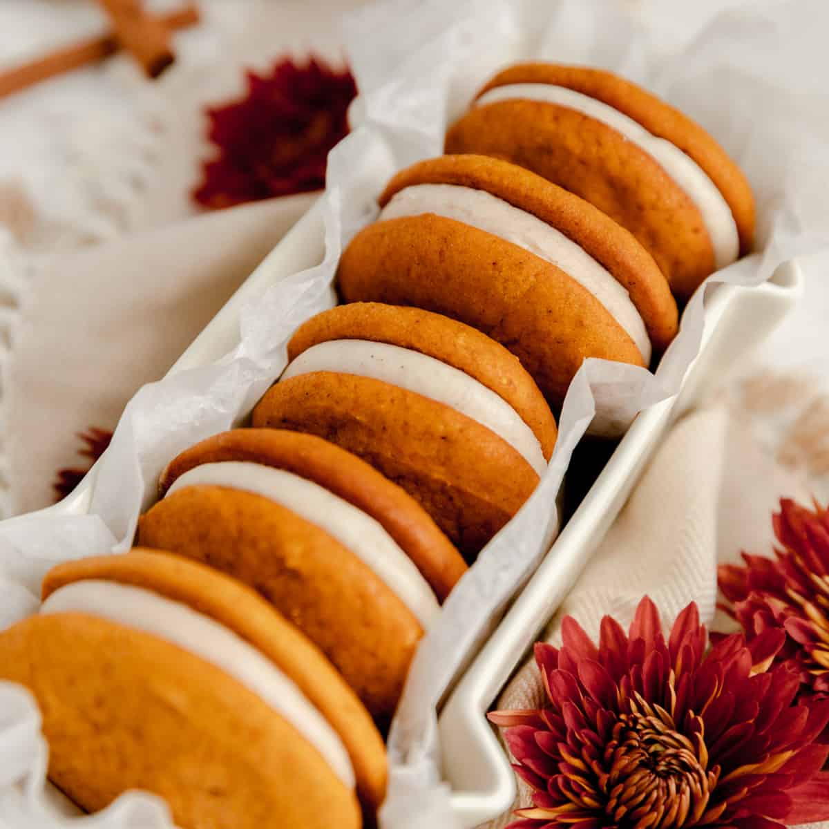 Pumpkin Whoopie Pie Recipe 🥧 Cream Cheese Frosting Filling