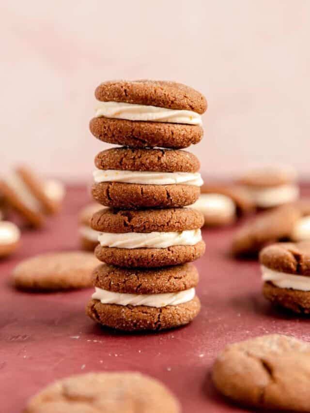 Gingerbread Cookies Recipe with Orange Cream Filling