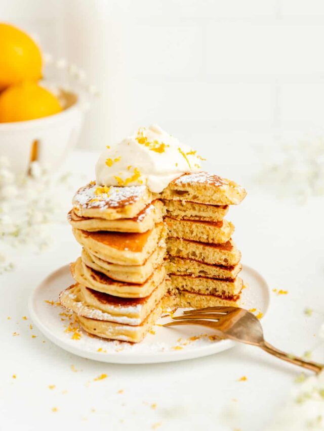 Lemon Pancake Recipe (easy mix!) Mint + Mallow Kitchen