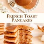 French Toast Pancakes pinterest graphic.